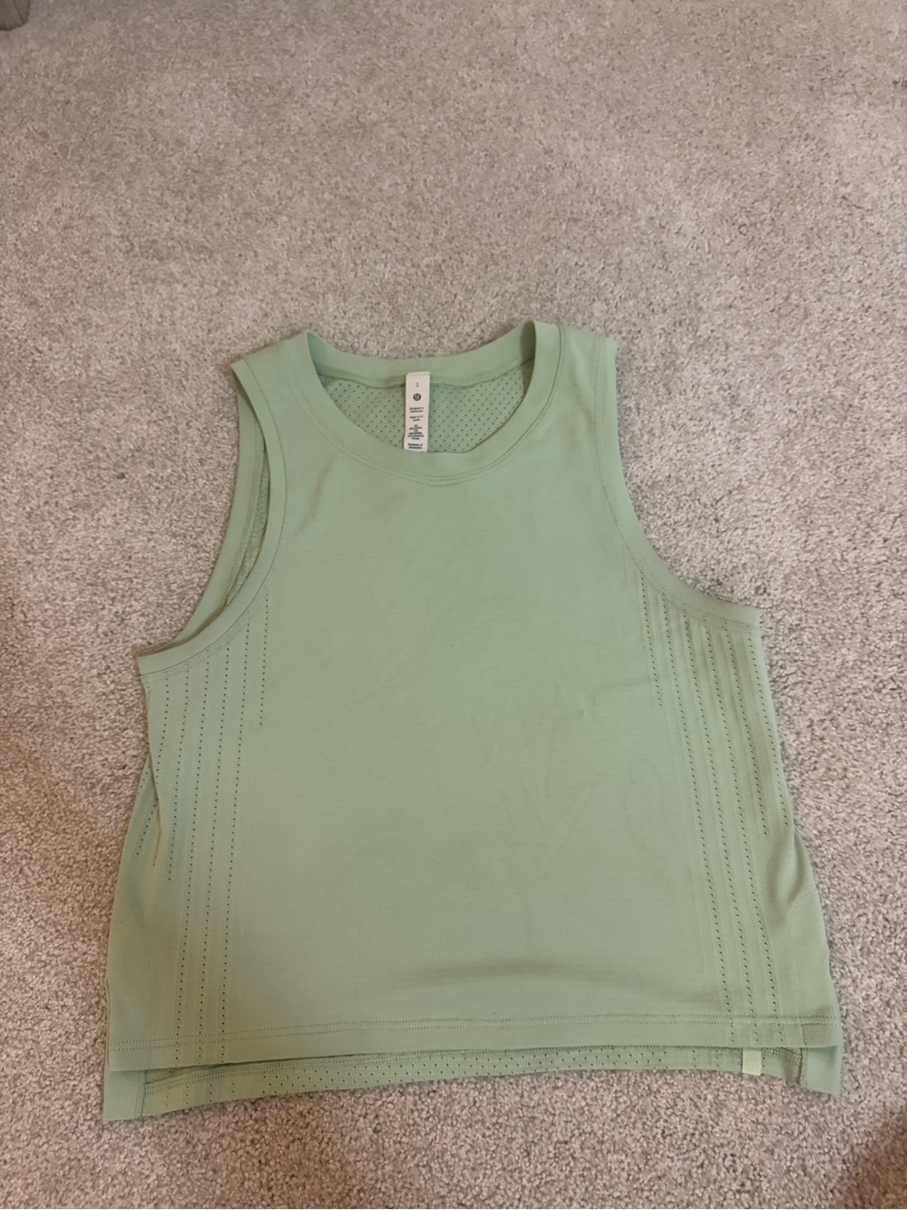 lululemon athletica Mint Green Sleeveless Knit Tank